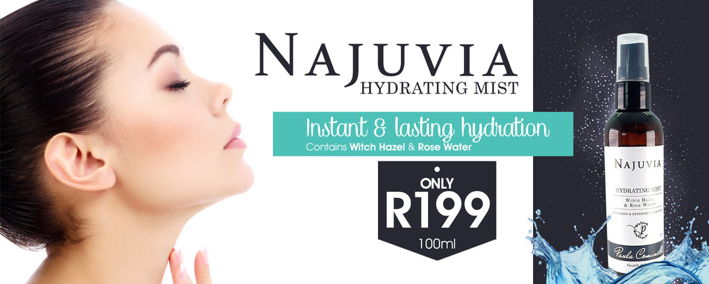 Experience Refreshing Hydration with Najuvia Hydrating Mist.